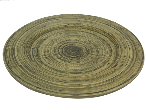 Bamboo charger plate - antique black
